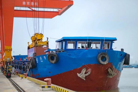 献礼百年华诞 | “运河战略”再提速!江苏远洋宿迁-太仓航线实现内外贸“双轮驱动”