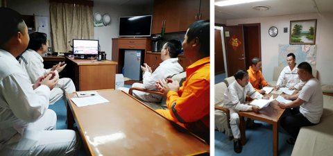 筑牢“浮动国土”上的战斗堡垒 泰州轮、福州轮党支部召开专题组织生活会